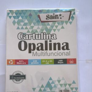 Cartulina Opalina Multifuncional (Paquete 100 Hojas)