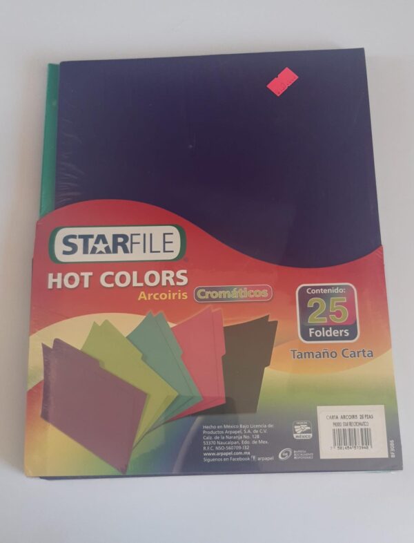 Paquete de Carpetas de colores Tamaño Carta