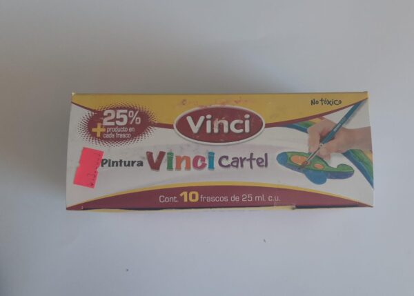 Pintura para cartel color:cafe Mca. Vinci 25 ml (por pieza)