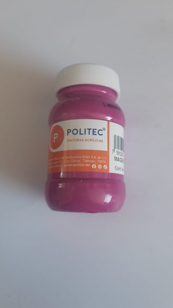 Pintura Acrilica Mca. Politec Color: Magenta 100 ml